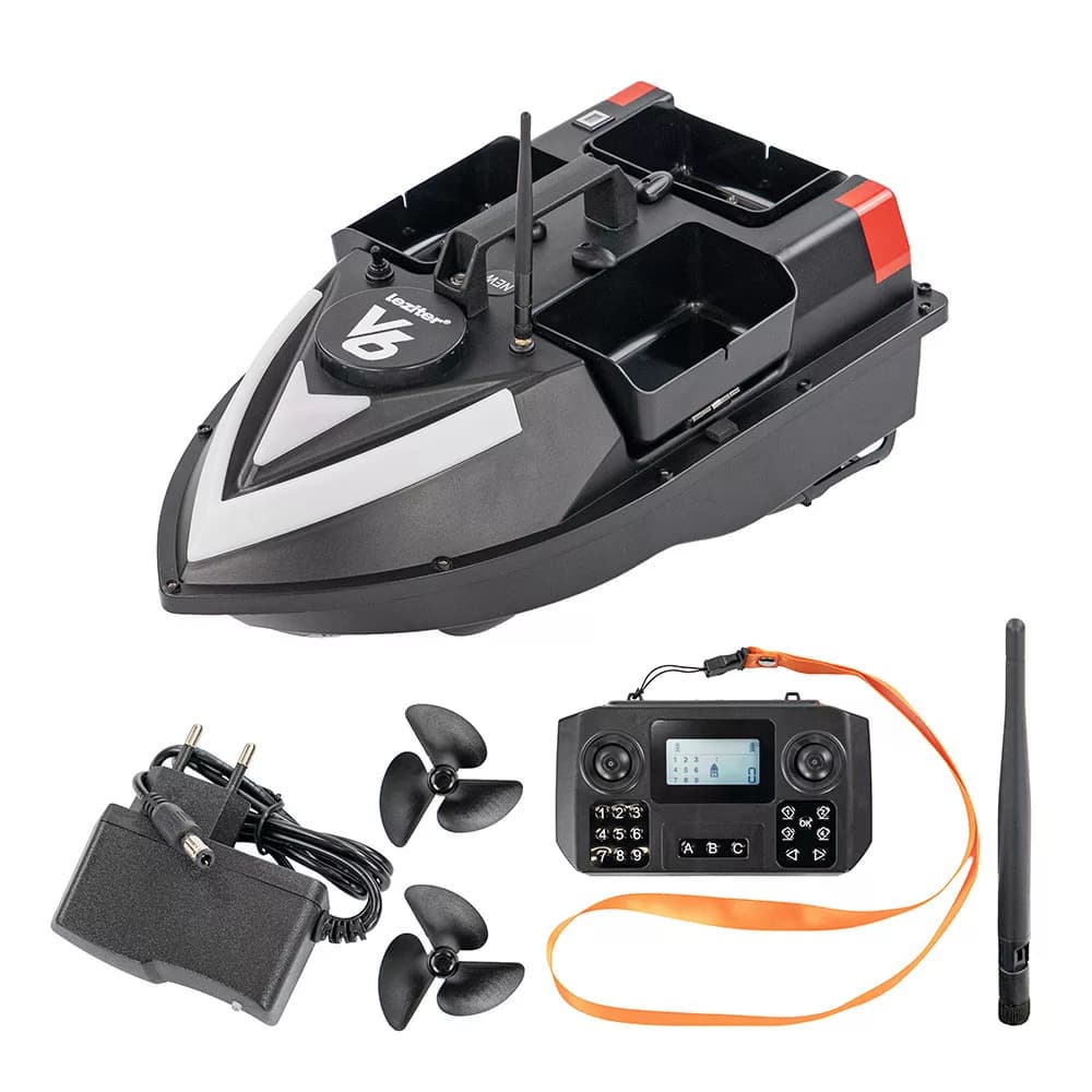 Etetőhajó V6 Smart GPS – Fekete, 5200 mAh akkumulátorral